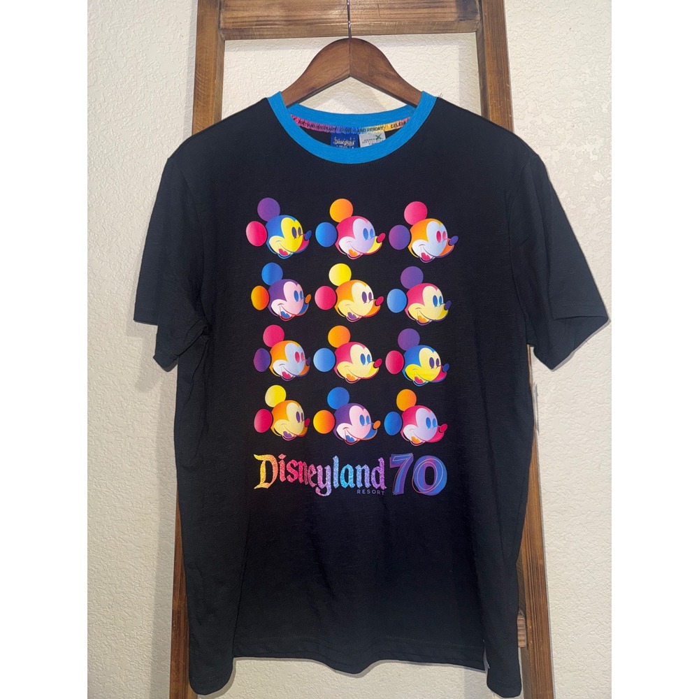 Disney Parks Disneyland Resort 70th Anniversary Mickey Mouse Rhinestone Shirt M